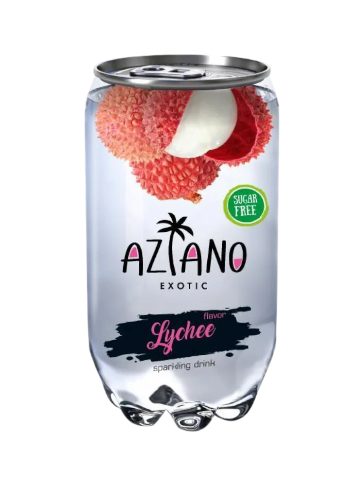 AZIANO Lychee Личи 350 ml. Прозрачная Банка