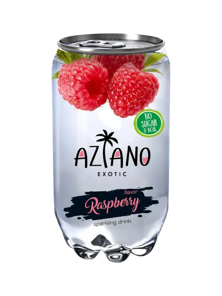 AZIANO Raspberry Малина 350 ml. Прозрачная Банка