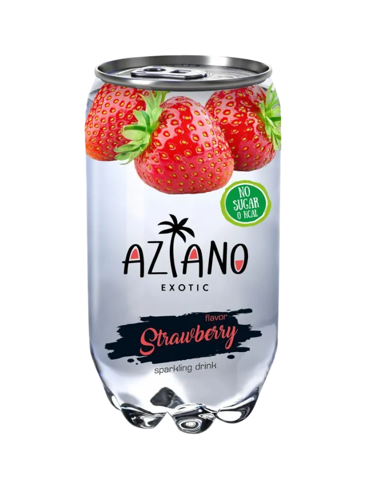 AZIANO Strawberry Клубника 350 ml. Прозрачная Банка