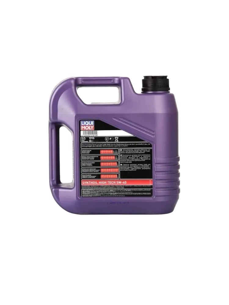 Моторное масло Синтетическое LIQUI MOLY SYNTHOIL HIGH TECH 5W-40 5 л - фото 2