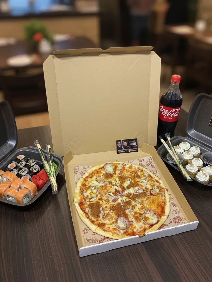 Комбо №1 (32шт)+Cola1L+Pizza-Салями от JaDi