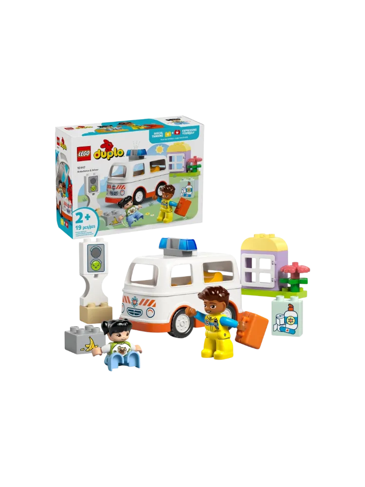 Конструктор LEGO Скорая помощь с водителем, деталей 19 шт