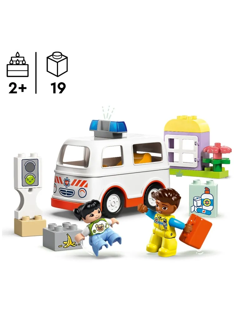Конструктор LEGO Скорая помощь с водителем, деталей 19 шт - фото 2