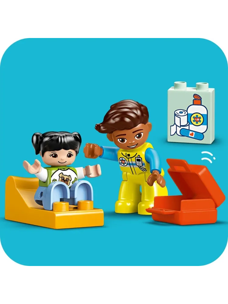 Конструктор LEGO Скорая помощь с водителем, деталей 19 шт - фото 5