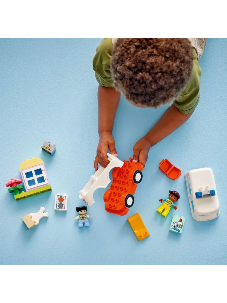 Конструктор LEGO Скорая помощь с водителем, деталей 19 шт - фото 8