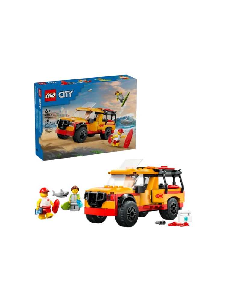 Конструктор LEGO Пикап спасателей на пляже, деталей 214 шт