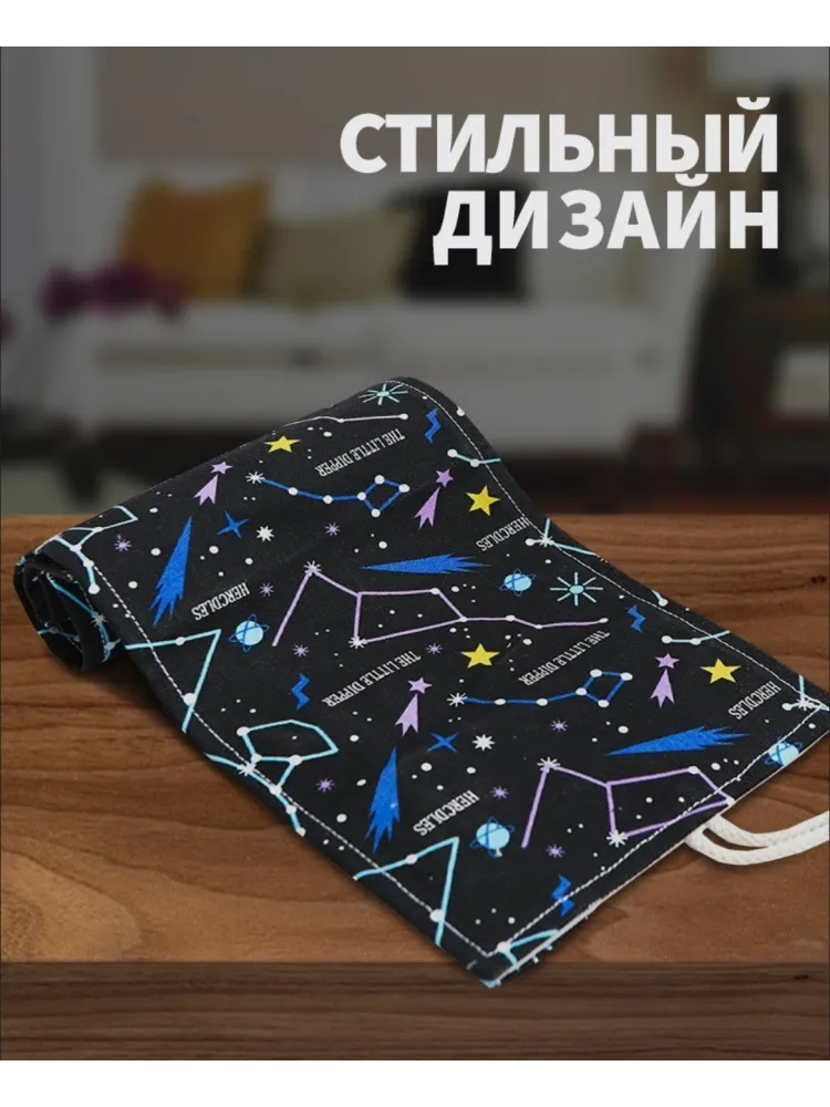 Пенал-тубус Buzz Lady скрутка для карандашей и ручек, застежка отсутствует, черный - фото 2