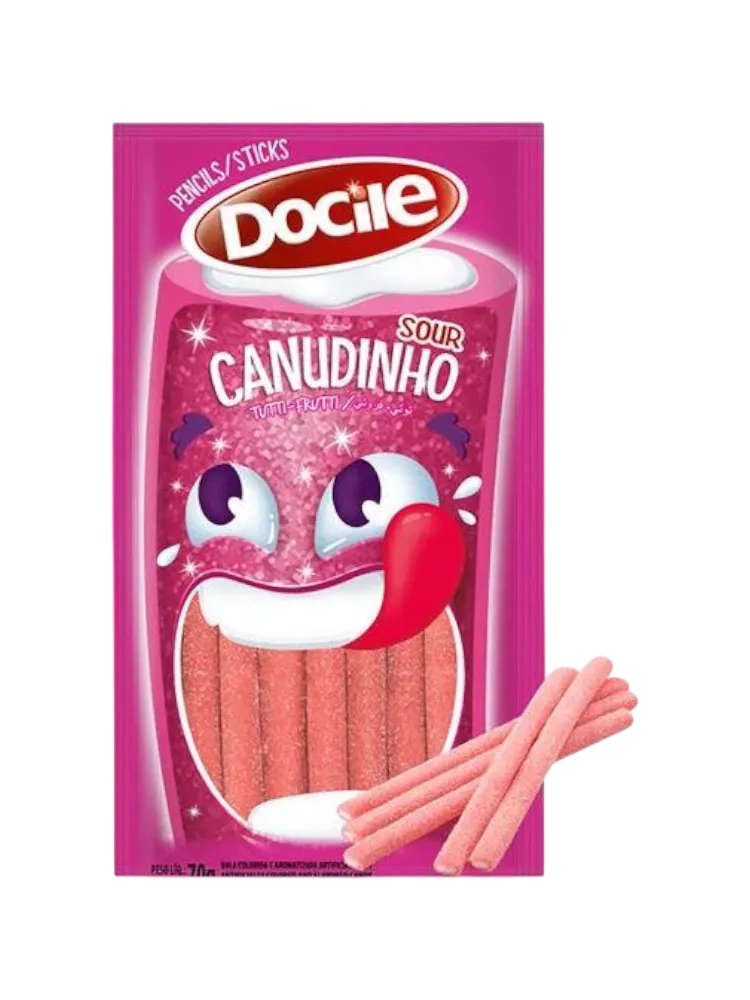 Мармеладные Тутти Фрутти Docile Canudihno 70 г. (розовые)