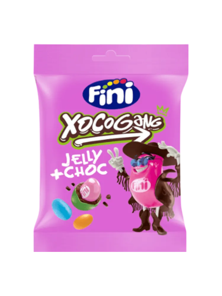 Драже с желейными бобами Jelly choc XOCOGANг. 80г. FINI