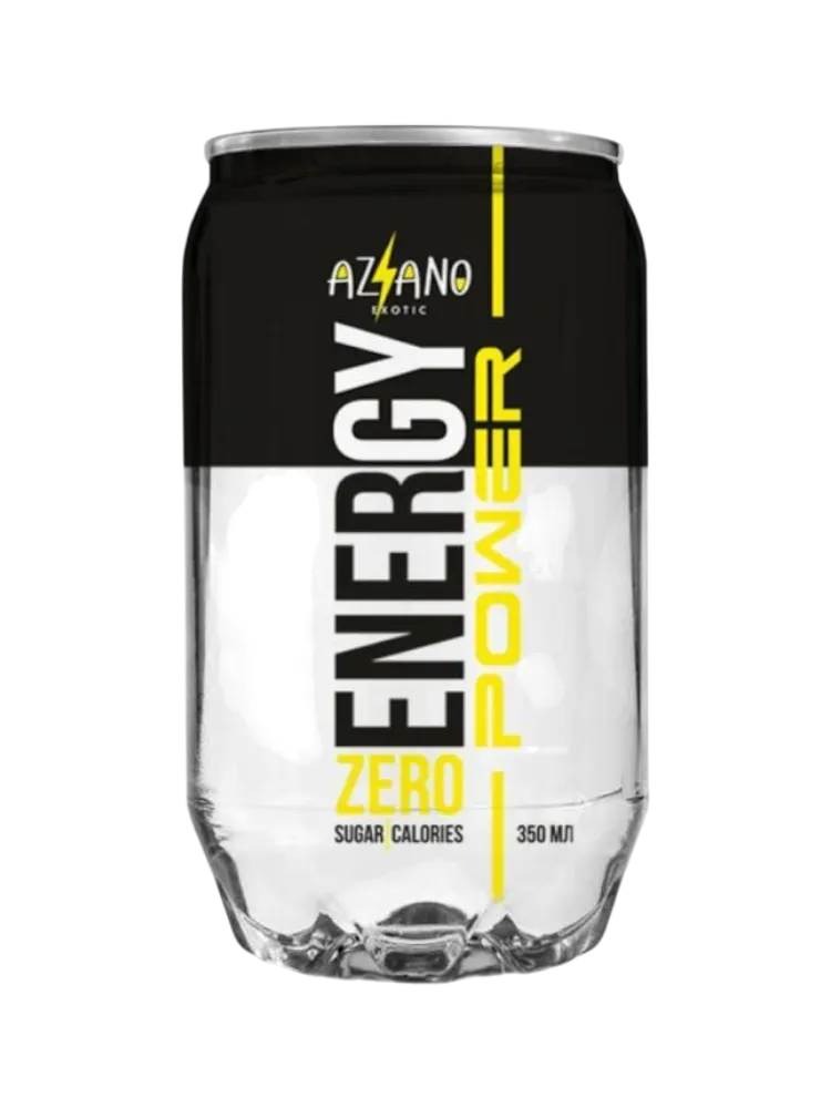 Энергетик AZIANO Energy POWER 350мл. Прозрачная Банка (желтый)