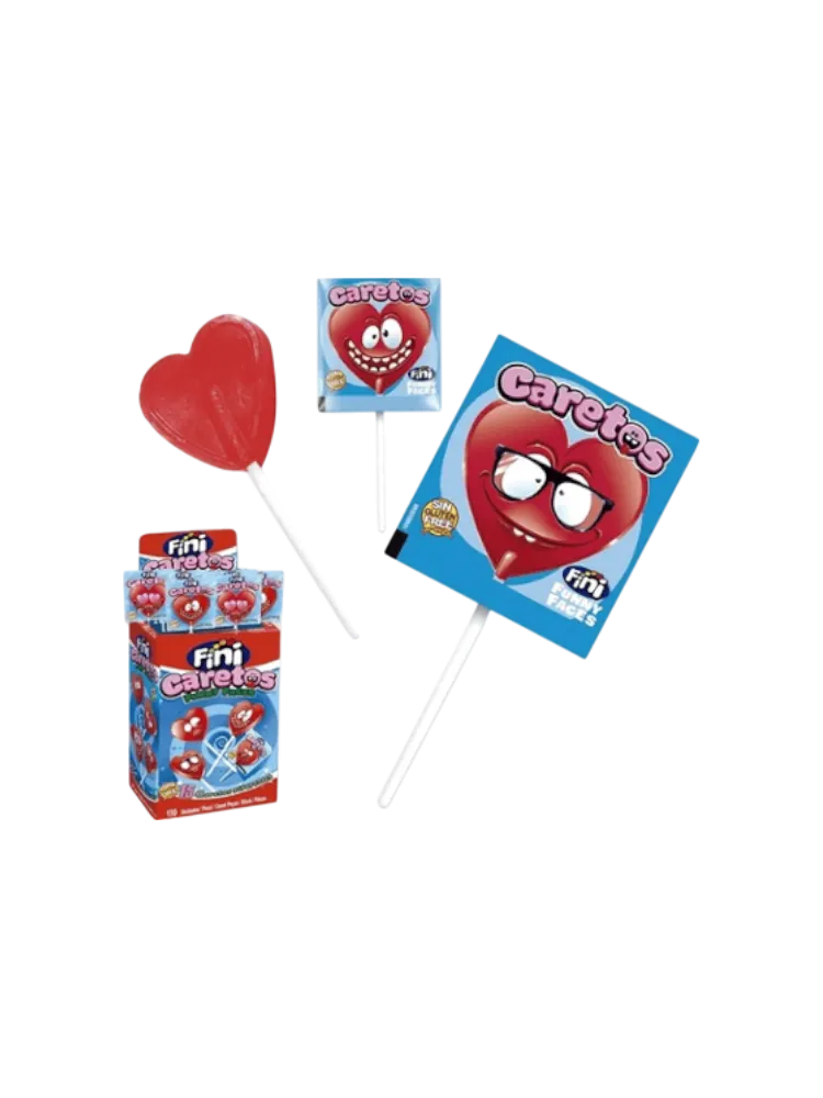 Леденец Смайл- сердце с клубничным вкусом FINI