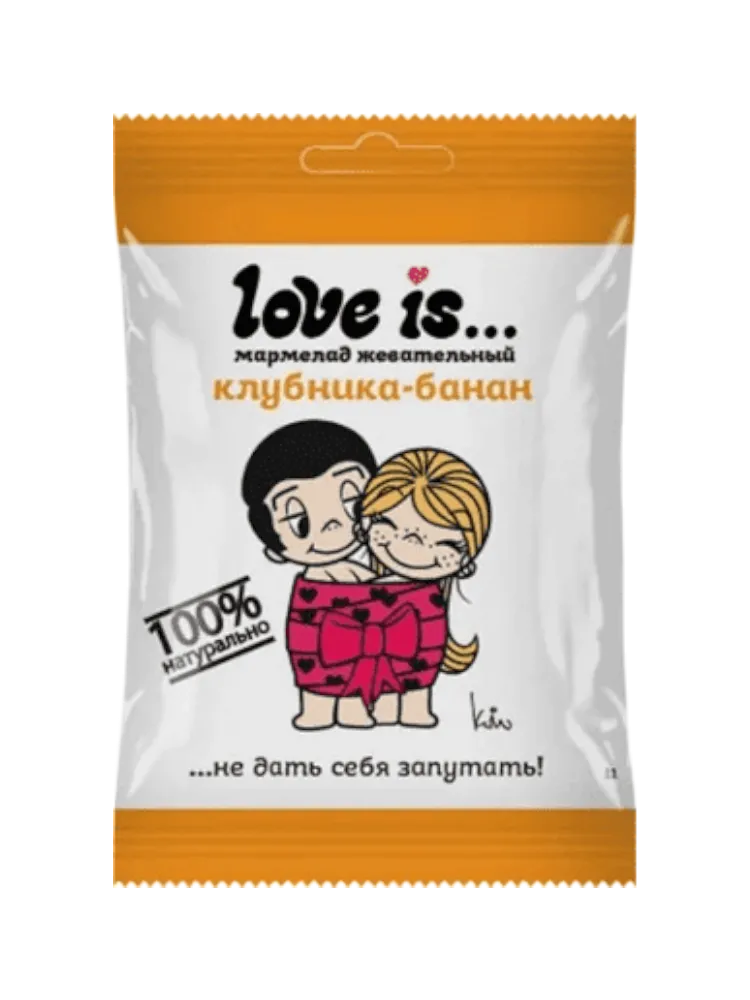 Мармелад Love Is "ЖуйМиксик", клубника-банан 25гр 