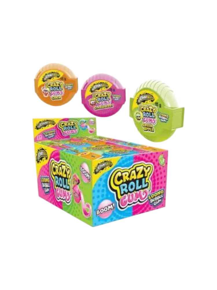 Жевательная резинка "Сумасшедшая Рулетка" Bubble Gum Crazy Roll Johny Bee 18г. 