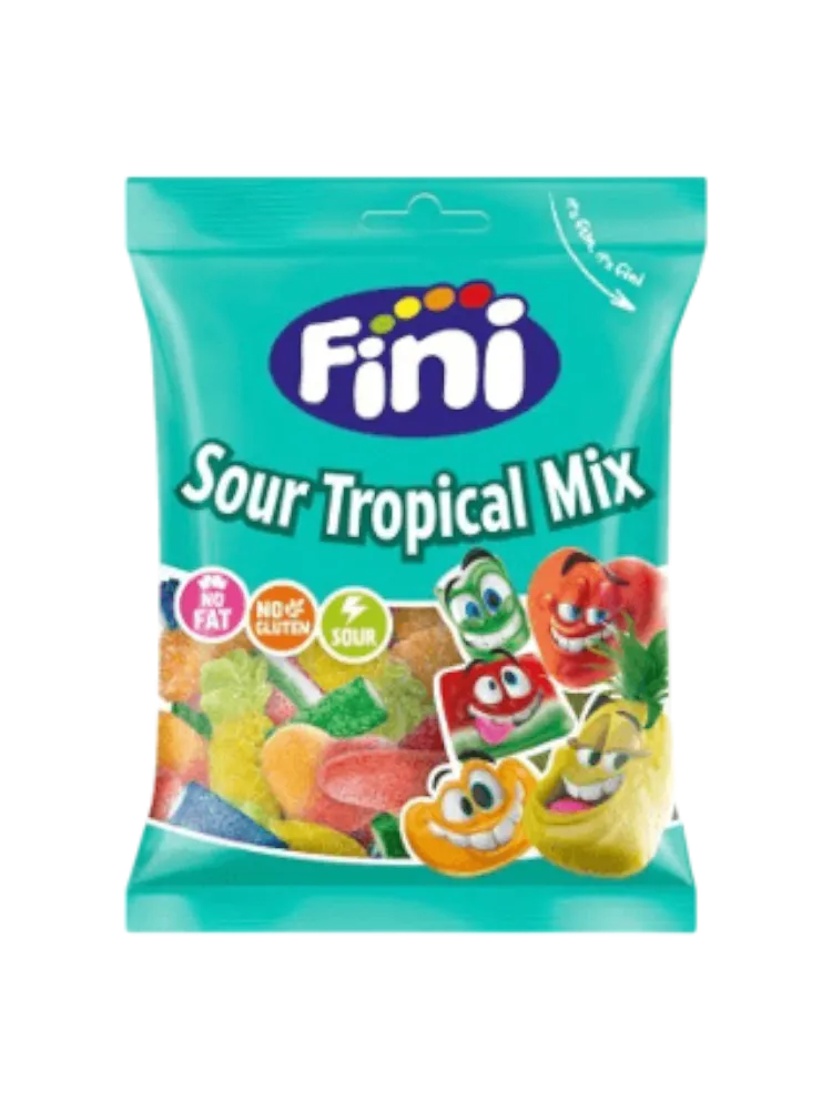 Жев.мармелад "Sour Tropical Mix" Тропический микс кислый 90 гр   FINI 