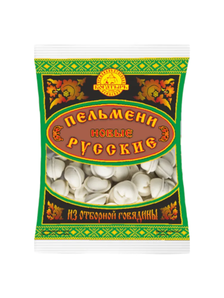 ПЕЛЬМЕНИ БОГАТЫРЬ 450Г НОВЫЕ РУССКИЕ ИЗ ОТБОРНОЙ ГОВЯДИНЫ