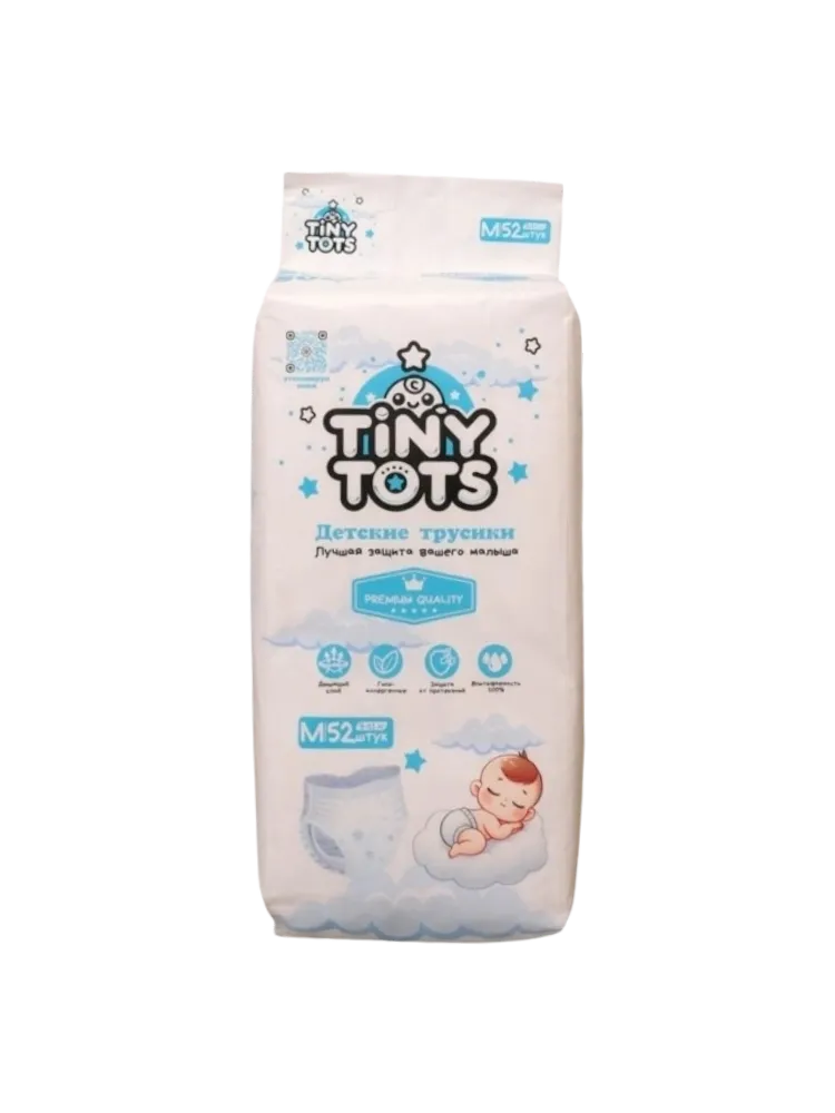 Подгузники-трусики Tiny Tots M, 52 шт