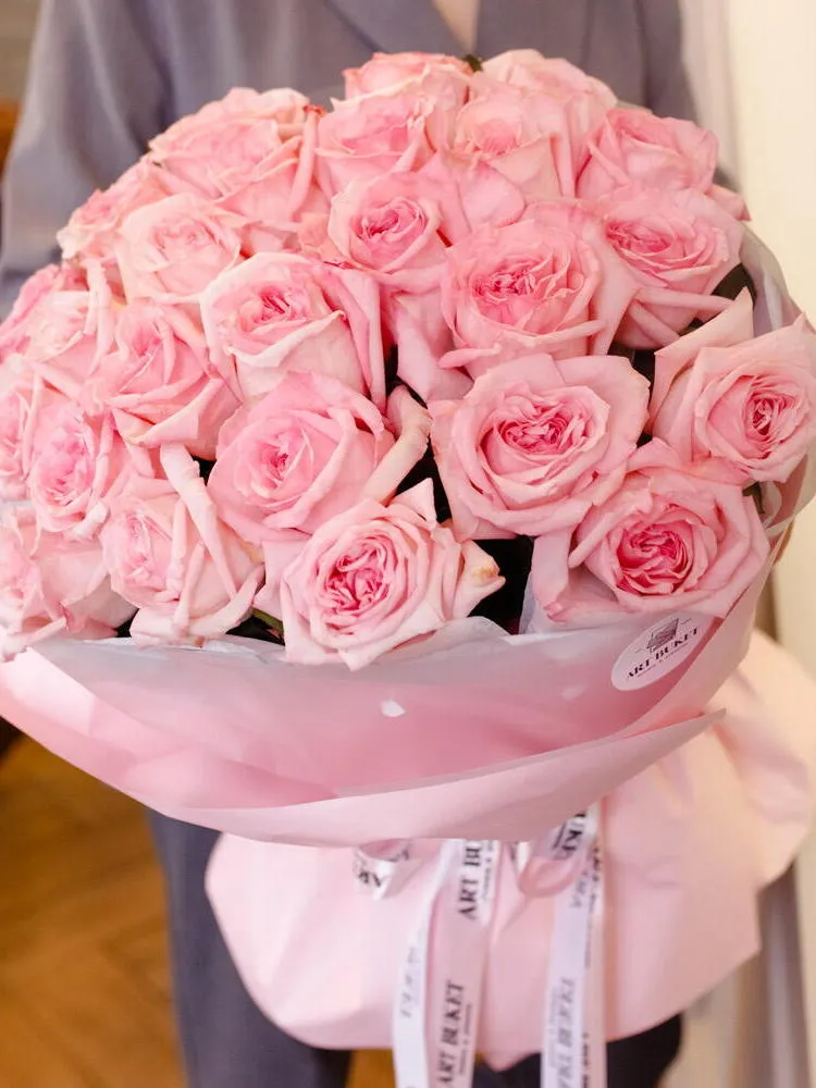 ART BUKET 27 пионовидных роз "Pink o hara"