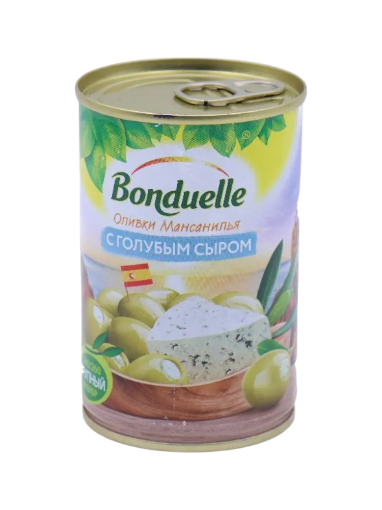 ОЛИВКИ BONDUELLE 314МЛ МАНСАНИЛЬЯ С ГОЛУБЫМ СЫРОМ