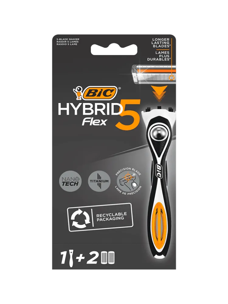 СТАНОК BIC FLEX 5 HYBRID+2 КАРТРИДЖА 