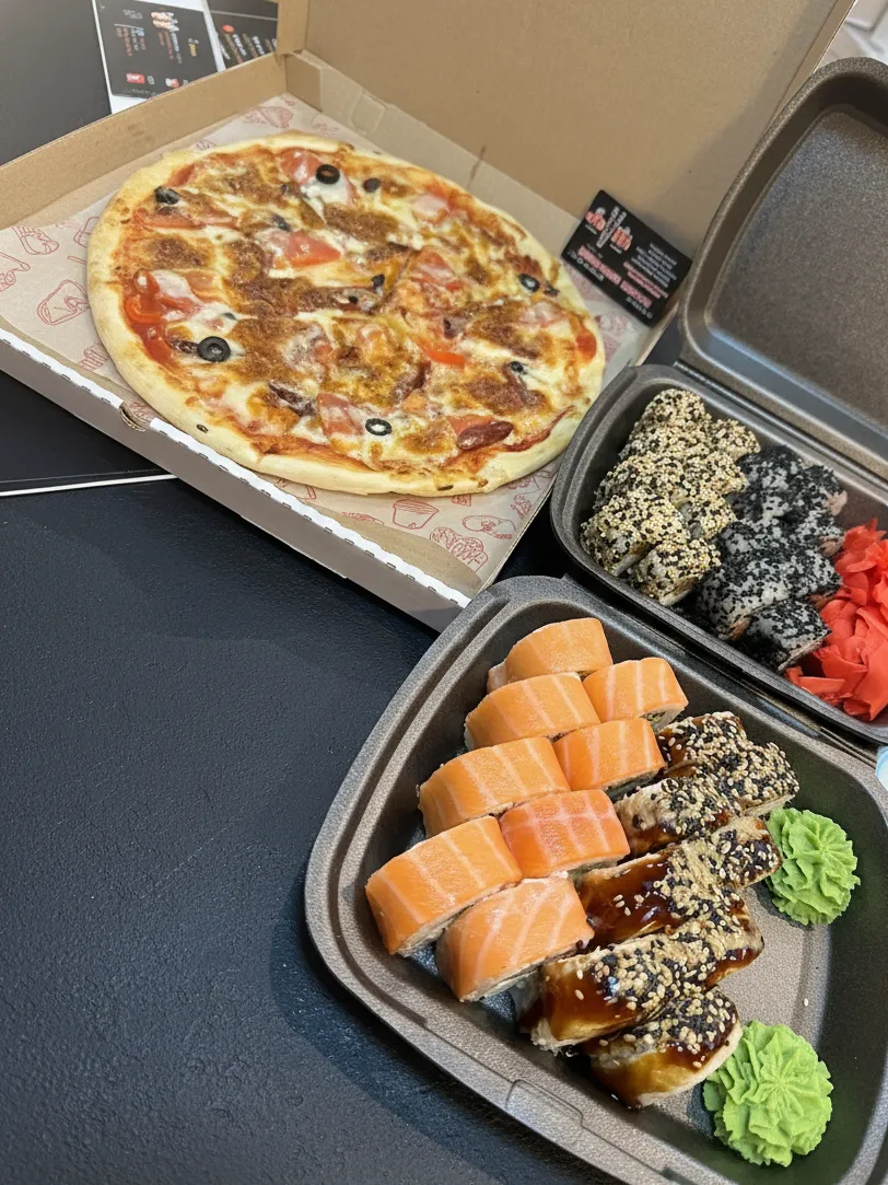 Комбо №3 (32шт) +Cola1L+Pizza-Охотничьи от JaDi
