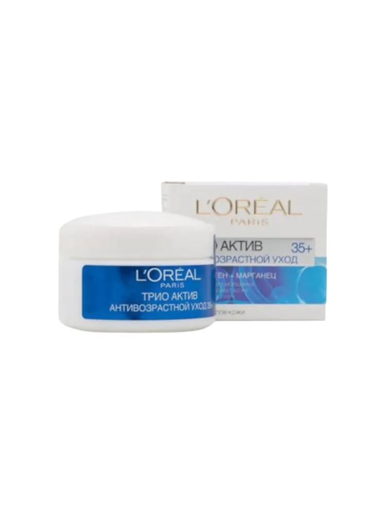 КРЕМ LOREAL 50МЛ ТРИО АКТИВ УХОД ПРОТИВ МОРЩИН