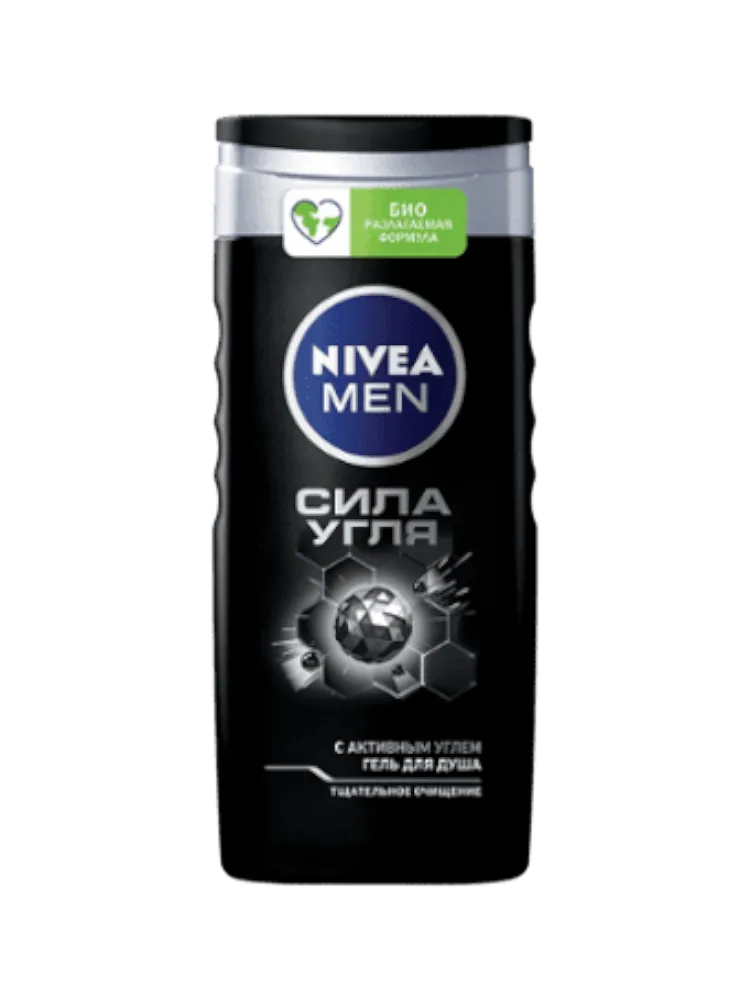 ГЕЛЬ Д/ДУША NIVEA 250МЛ СИЛА УГЛЯ Д/МУЖ