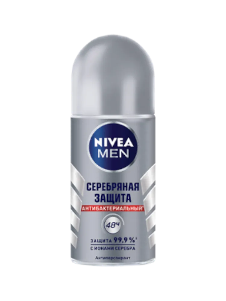 ДЕЗОДОРАНТ NIVEA 50МЛ СЕРЕБРЯНАЯ ЗАЩИТА МУЖ РОЛИК