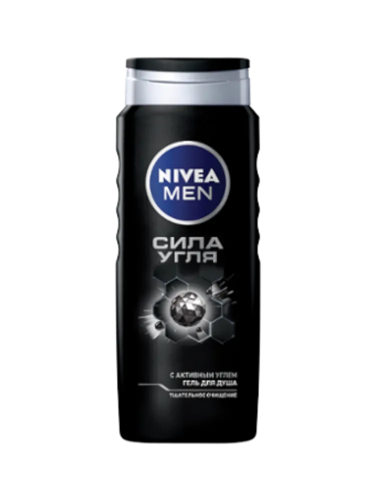 ГЕЛЬ Д/ДУША NIVEA 500МЛ СИЛА УГЛЯ Д/МУЖ