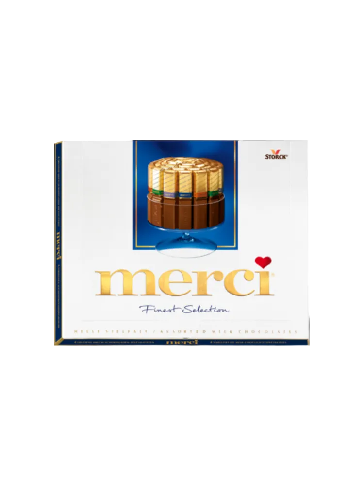 КОНФЕТЫ MERCI 250Г МОЛОЧНЫЕ СИНИЕ