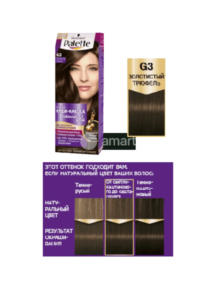 КРАСКА PALETTE ICC ЗОЛОТИСТЫЙ ТРЮФФЕЛЬТ G3