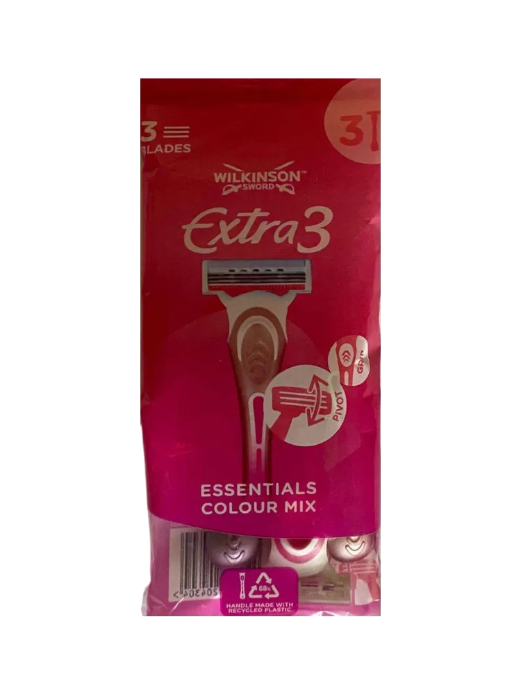СТАНОК WILKINSON SWORD EXTRA3 BEAUTY ESSENTIAIS 3ШТ