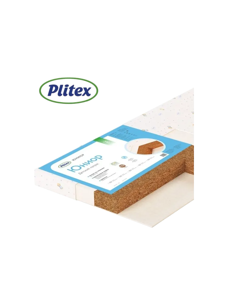Детский матрас Plitex Plitex Юниор 50x119x60, беспружинный, бязь