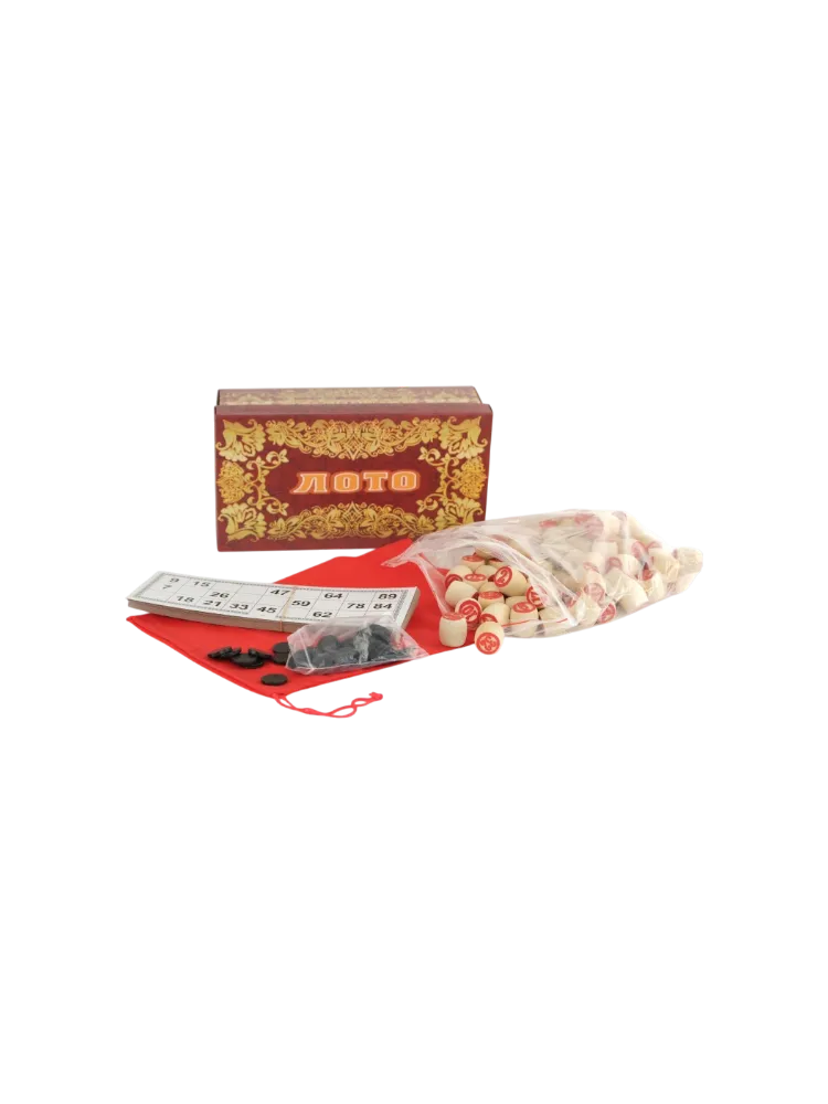 Настольная игра Настольная игра Лото с деревянными бочонками и карточками - фото 2