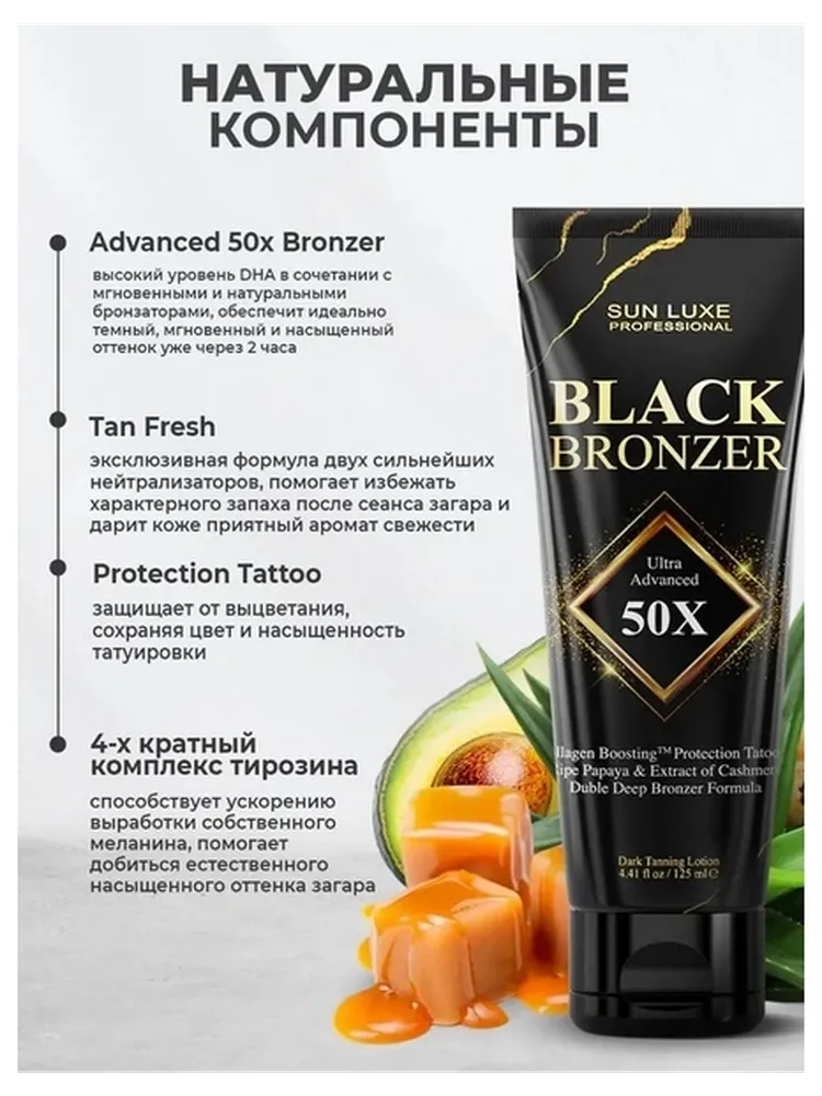 Sun Luxe Professional крем для солярия Black Bronzer 125 мл - фото 2
