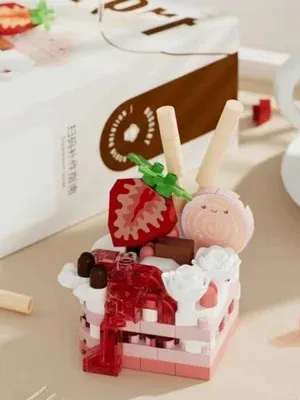 Мини конструктор 3D «Клубничное пирожное» - фото 2