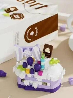 Мини конструктор 3D «Кусочек черничного торта» - фото 2