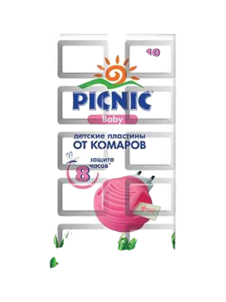 ПЛАСТИНЫ PICNIC BABY 10ШТ ОТ КОМАРОВ ЭКСТРАКТ РОМАШКИ 
