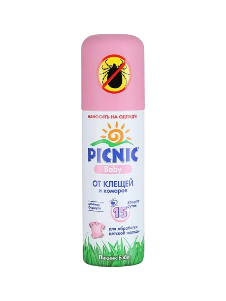 СПРЕЙ PICNIC BABY 125МЛ ОТ КОМАРОВ И КЛЕЩЕЙ