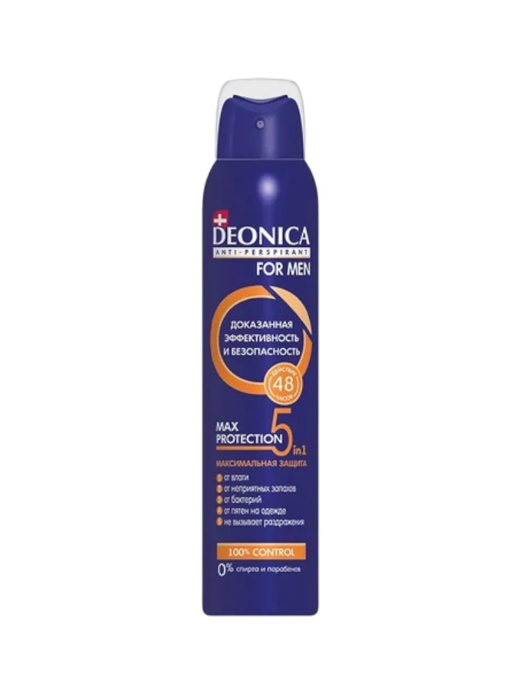 АНТИПЕРСПИРАНТ DEONICA 200МЛ FOR MEN 5 PROTECTIONСПРЕЙ