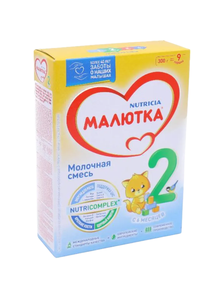МОЛ СМЕСЬ МАЛЮТКА 2 300Г С 6 МЕС