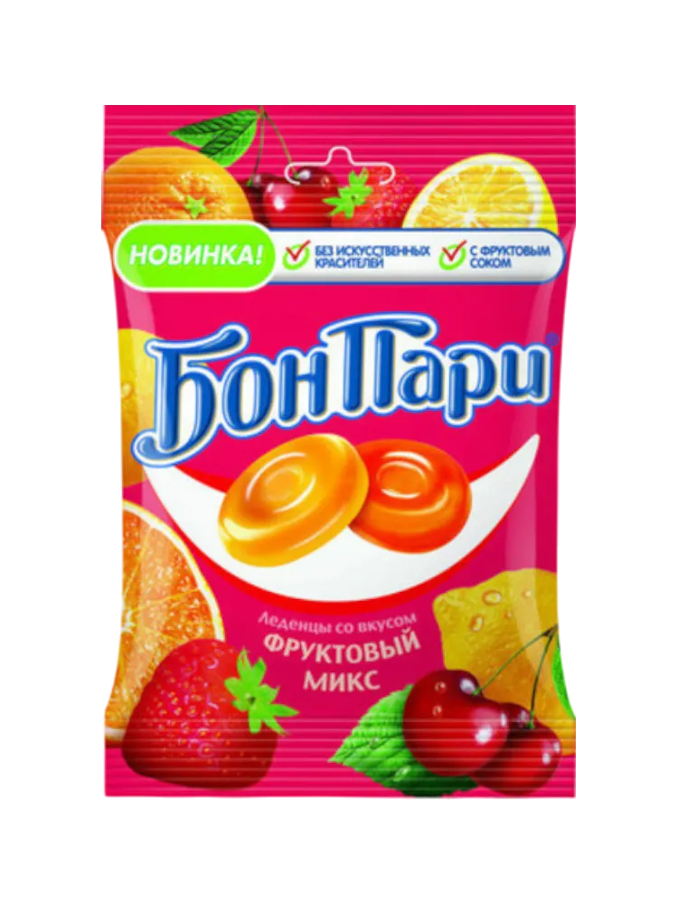 ЛЕДЕНЦЫ БОН ПАРИ 75Г ФРУКТОВЫЙ МИКС 