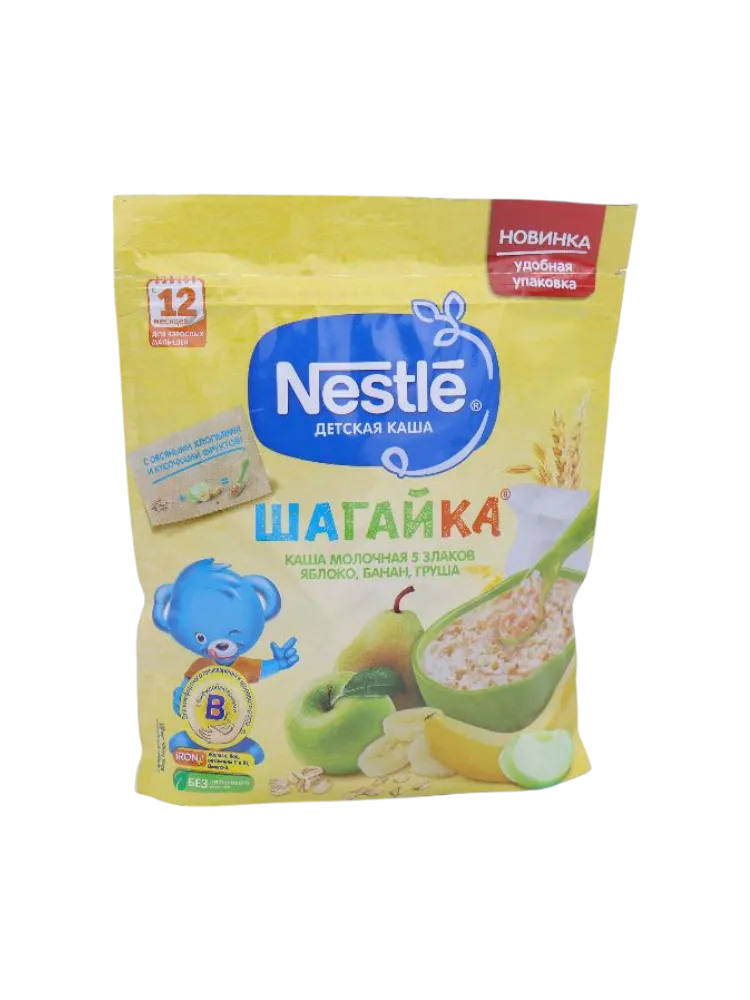 КАША NESTLE ШАГАЙКА МОЛ 200Г 5 ЗЛАКОВ ЯБЛОКО/БАНАН/ГРУША