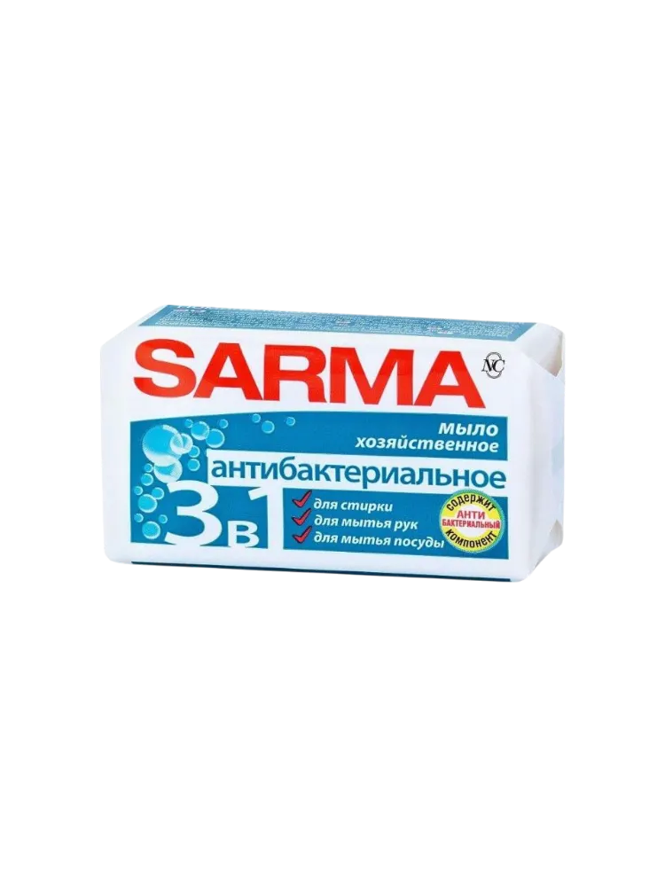 МЫЛО ХОЗ SARMA 140Г АНТИБАКТЕРИАЛЬНОЕ