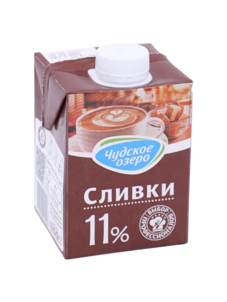 СЛИВКИ ЧУДСКОЕ ОЗЕРО 500Л 11% УЛЬТРАПАСТЕРИЗОВАННЫЕ ПИТ