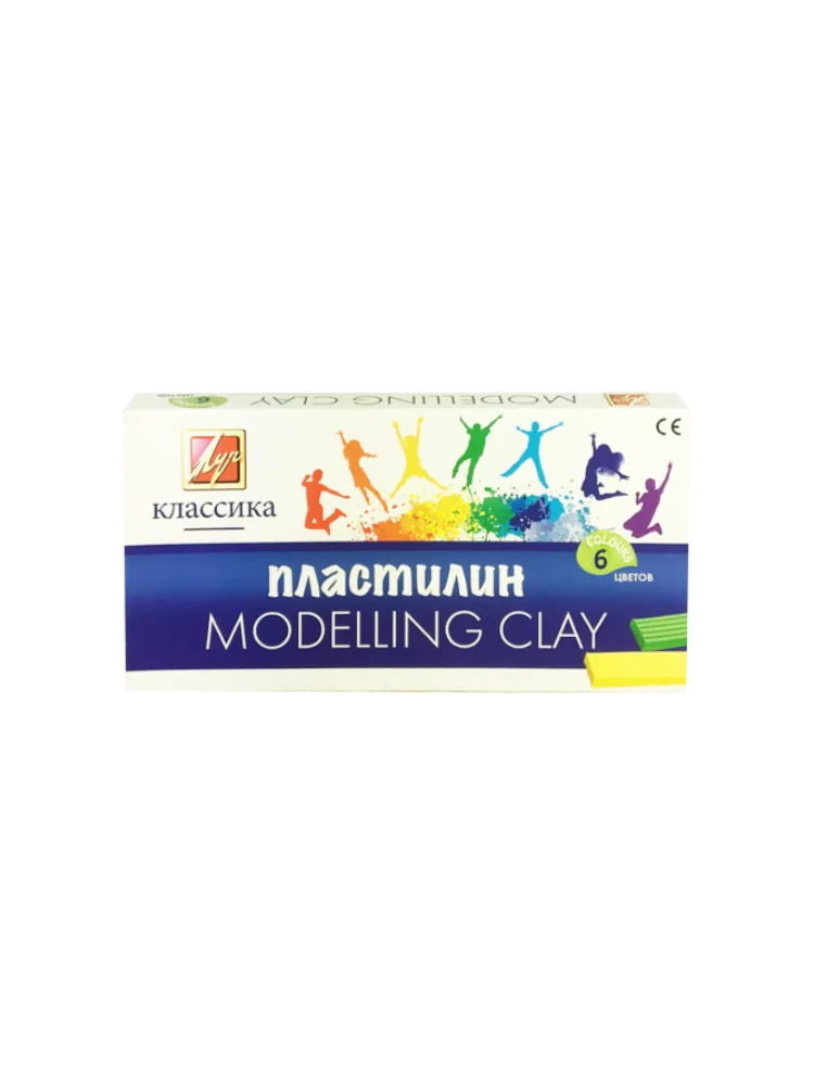 ПЛАСТИЛИН ЛУЧ КЛАССИКА СО СТЕКОМ 6ЦВ 120Г ДЕТСТВО