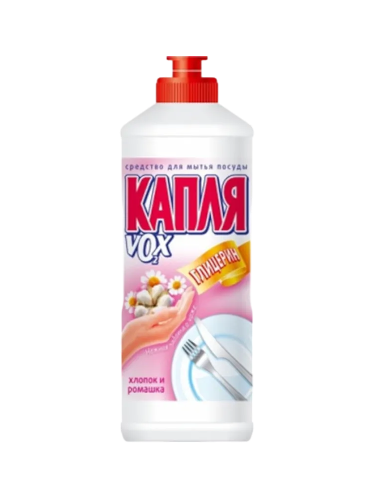 МОЮЩЕЕ СР-ВО КАПЛЯ VOX 500/450Г ХЛОПОК И РОМАШКА
