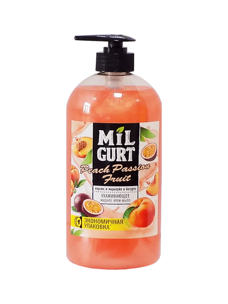 МЫЛО ЖИД MILGURT 860Г ПЕРСИК И МАРАКУЙЯ В ЙОГУРТЕ