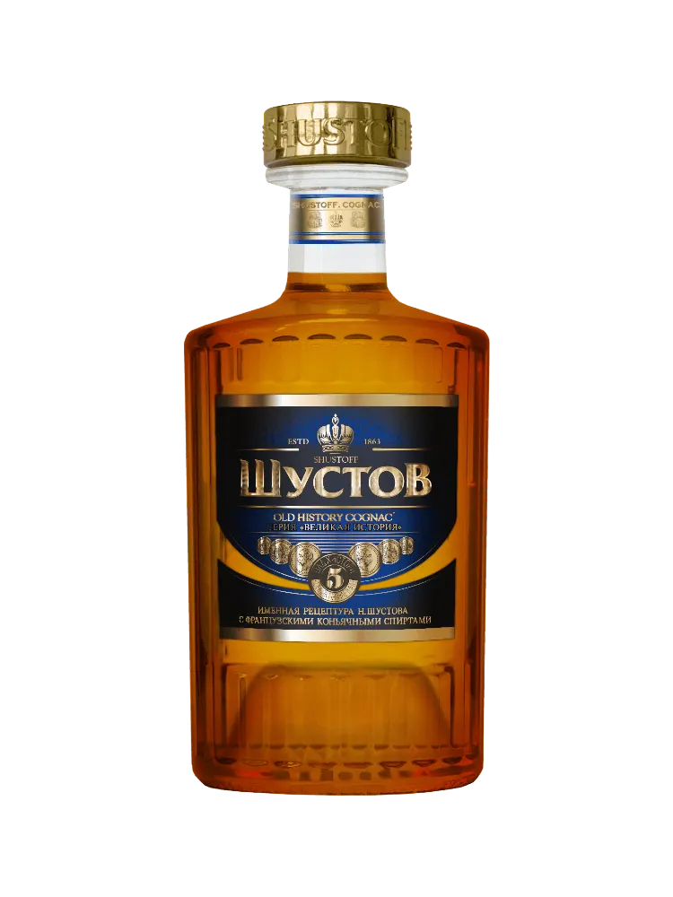 КОНЬЯК SHUSTOFF OLD HISTORY 5* 0,05Л - фото 1