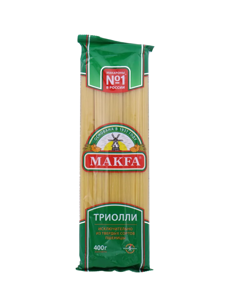 МАКАРОНЫ МАКФА 400Г СПАГЕТТИ ТРИОЛЛИ