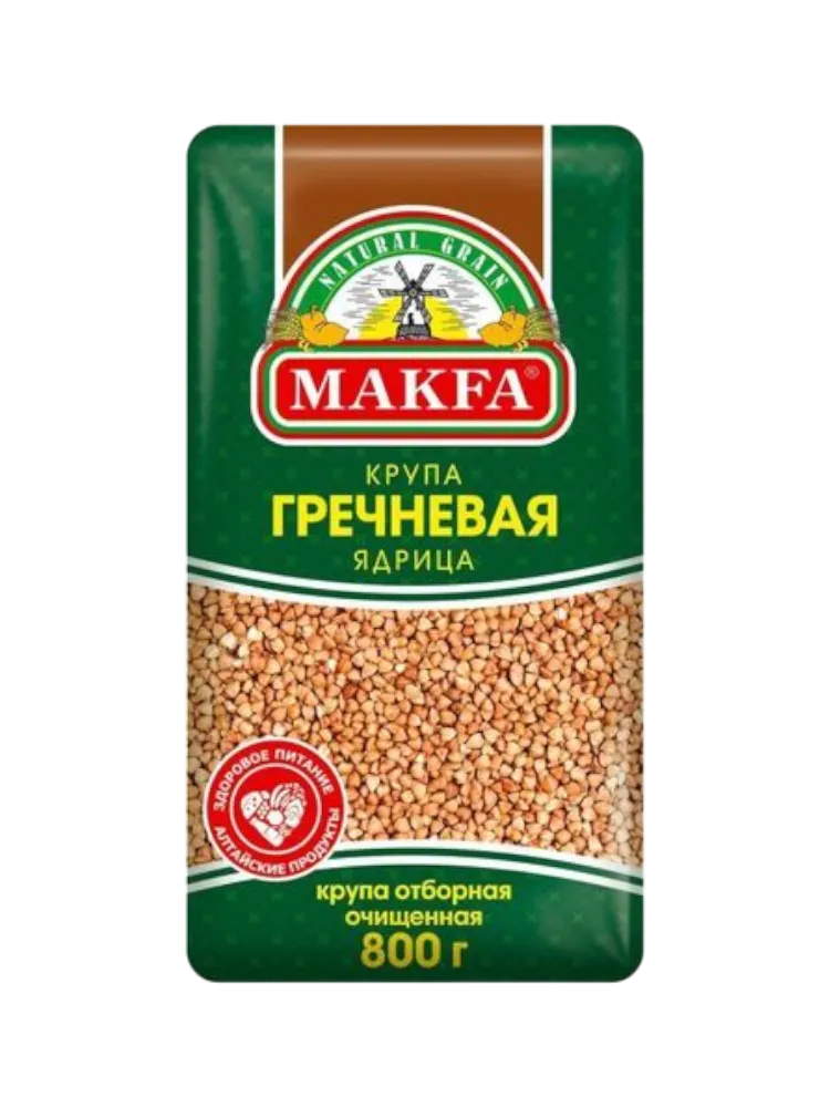 КРУПА МАКФА 800Г ГРЕЧНЕВАЯ ЯДРИЦА П/П